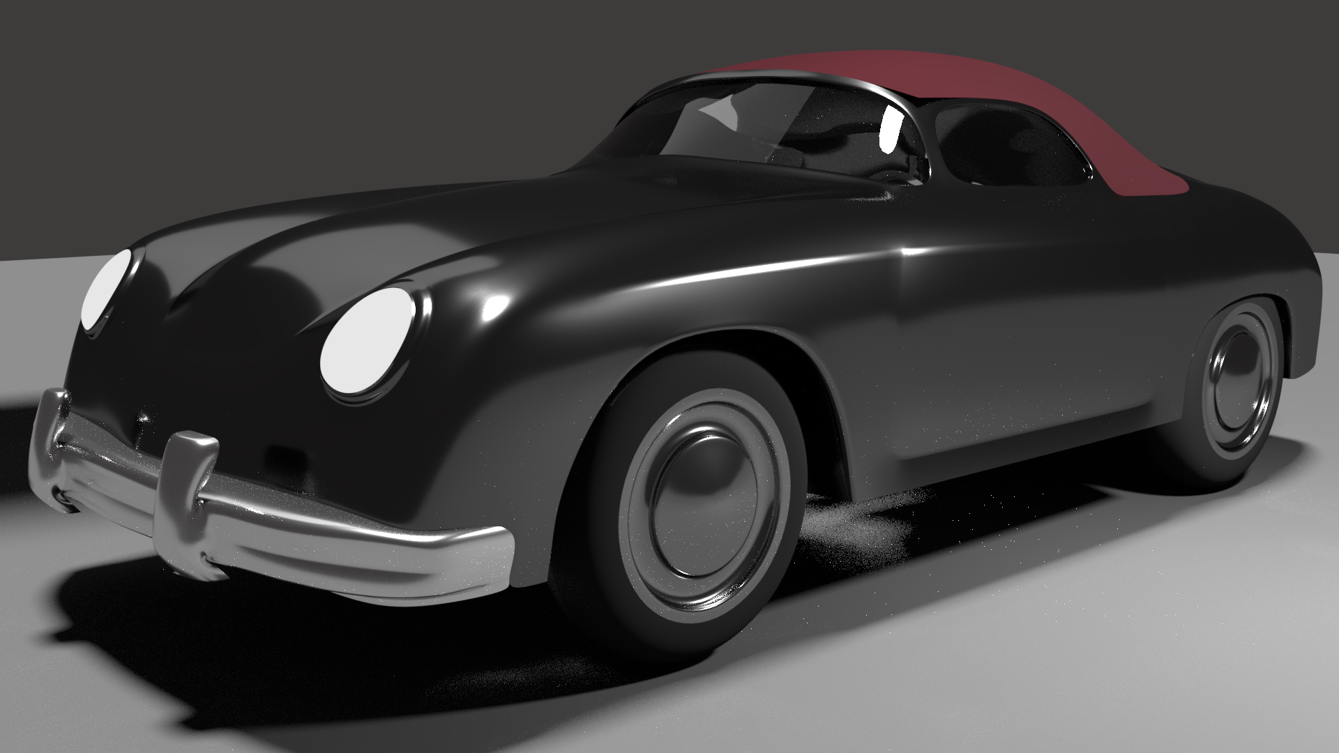 Porsche - PORSCHE  356B樹脂製のモデルアート 3d Modeling - Porsche 356B Speedster using Blender — Steemit