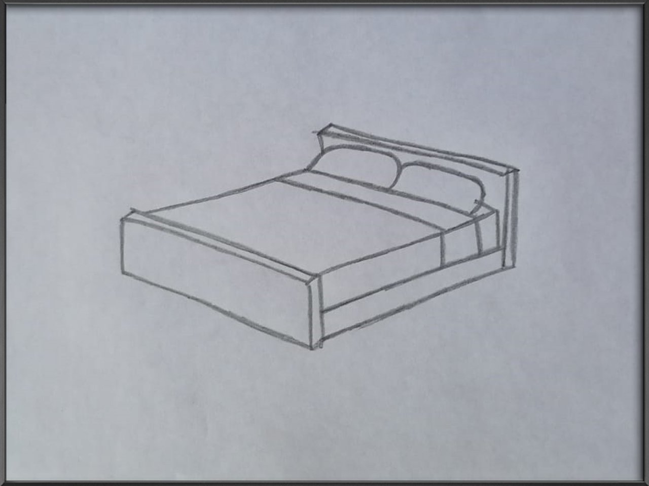 Drawing Tutorial : My Drawing of a Bed — Steemit, image size:1280x960