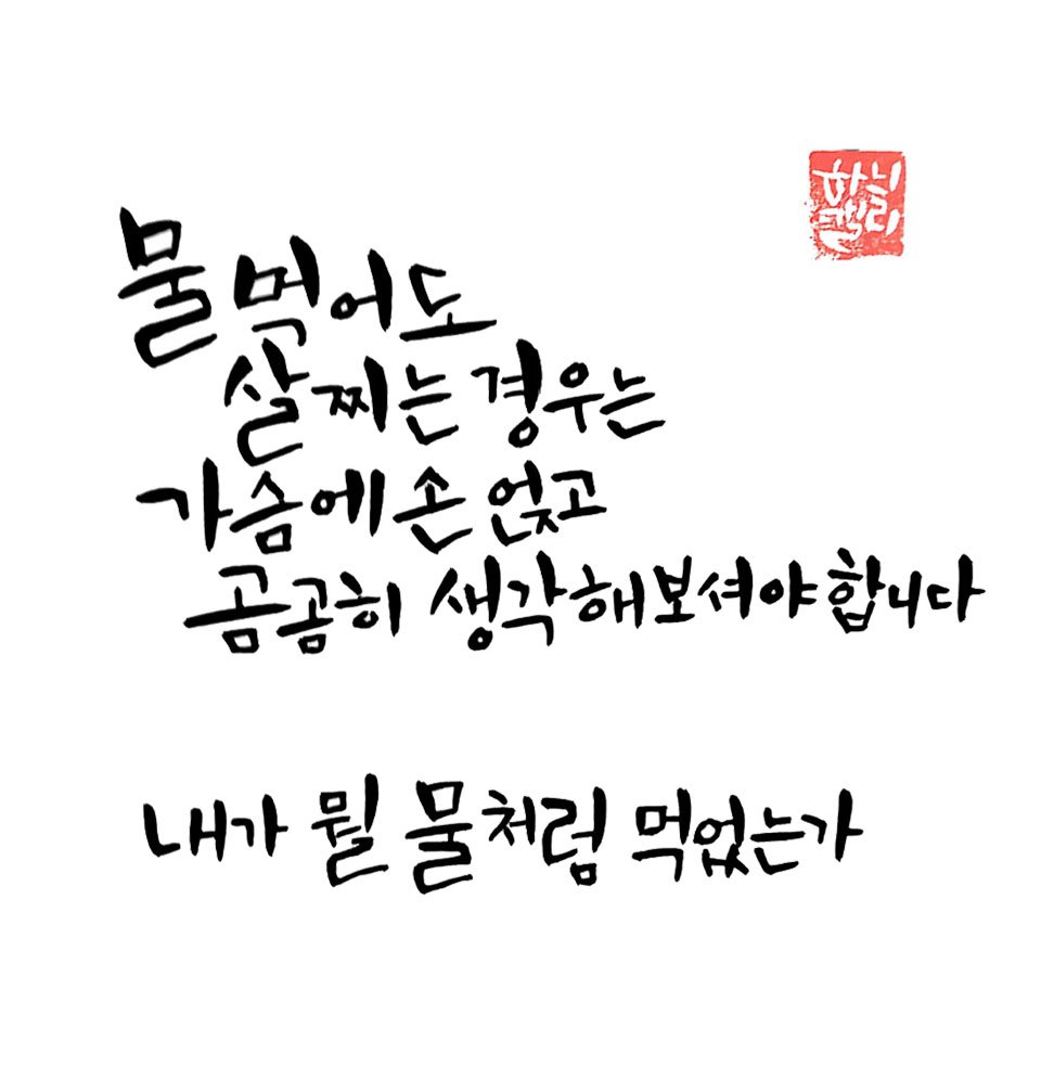 캘리그라피]다이어트 명언 — Steemit, image size:972x1007