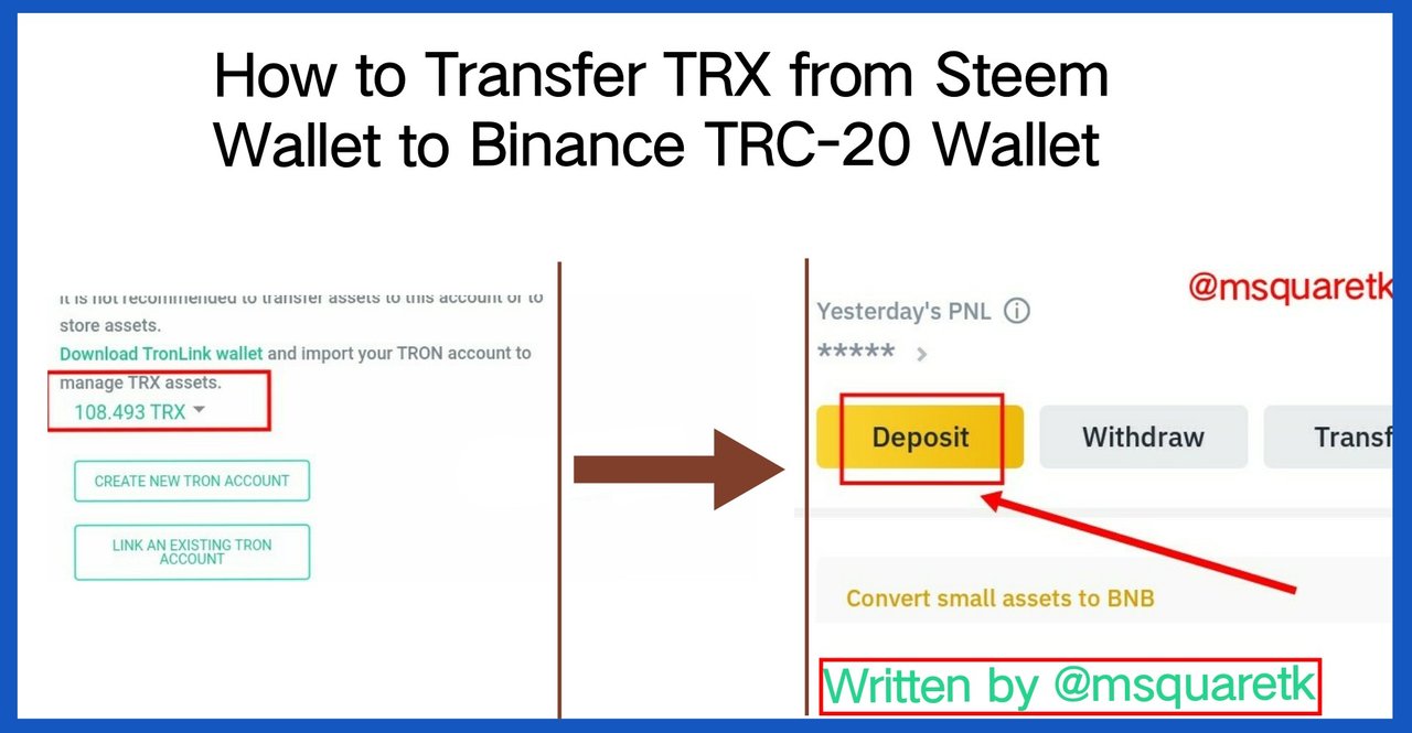 Club5050 / How to Transfer TRX from Steem Wallet to Binance TRC-20 Wallet —  Steemit