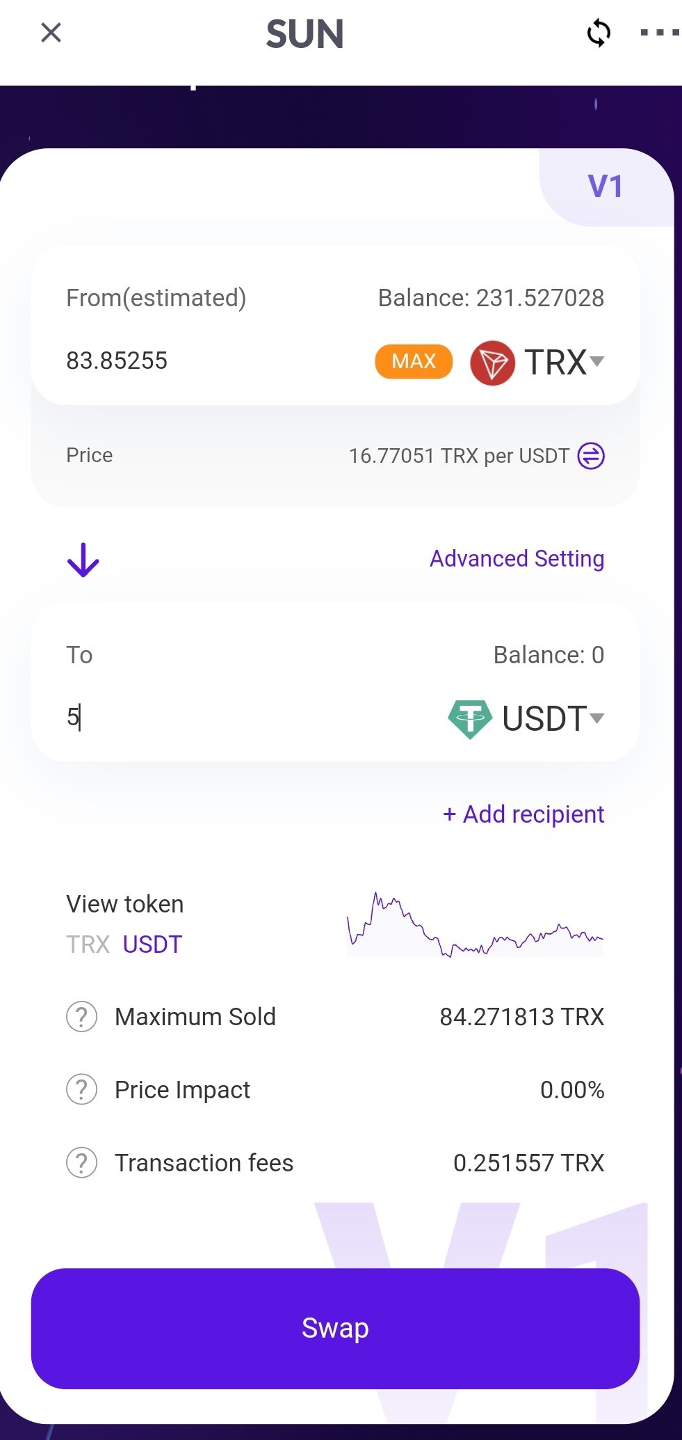 How to Swap TRX/USDT in SunSwap. [Easy Steps][10% Beneficiaries @shy-fox] —  Steemit