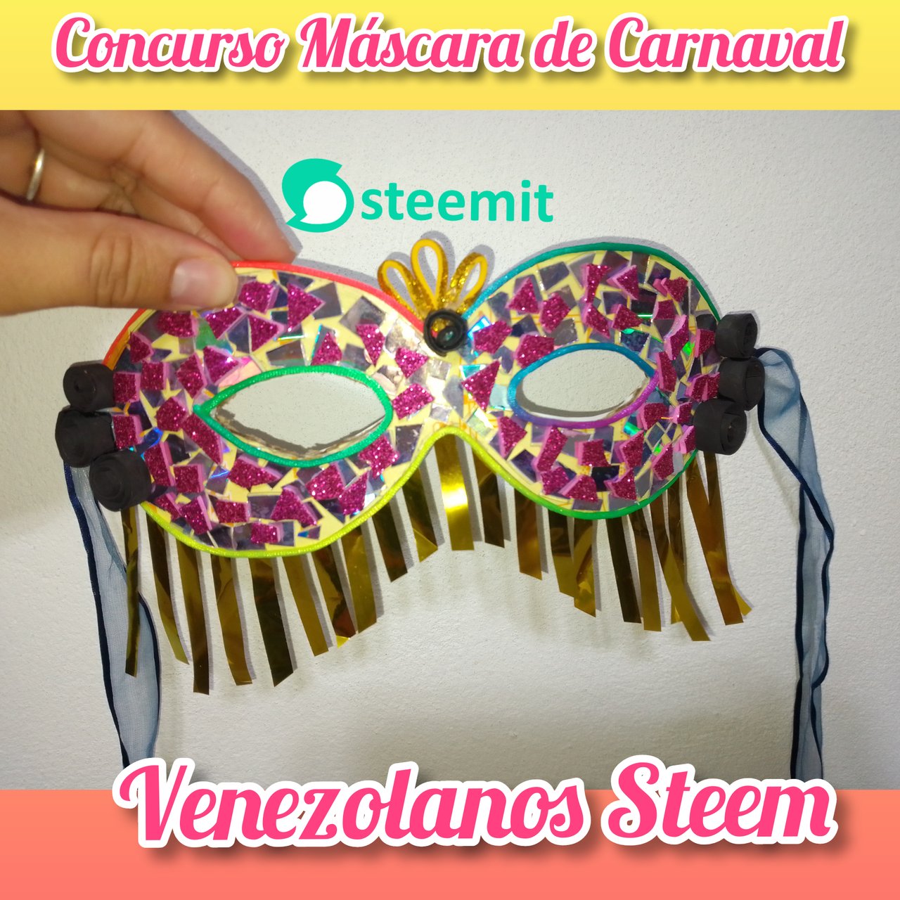 Concurso crea una máscara de carnaval con material reciclado por @naka05 —  Steemit, image size:1280x1280