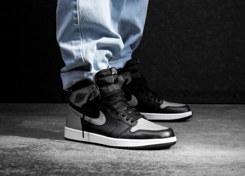 Air Jordan 1 'Shadow' Grey 2018 On Feet Mens GS Outfit Shoes