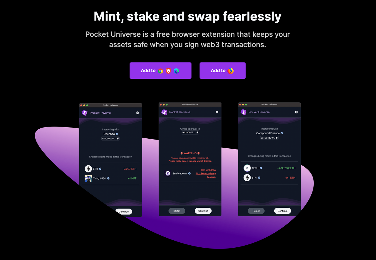 NFT와 DeFi에서 스캠과 피싱을 피하는 방법 : Pocket Universe — Steemit