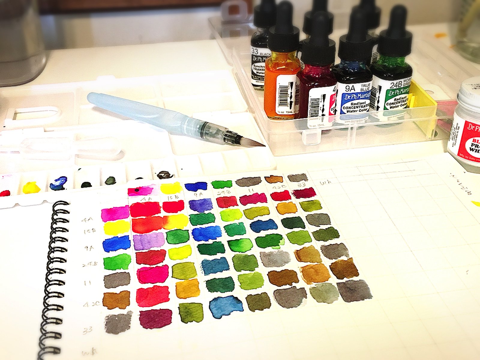 EN/JA] Dr.Ph.Martin's ink and color swatches /ドクター