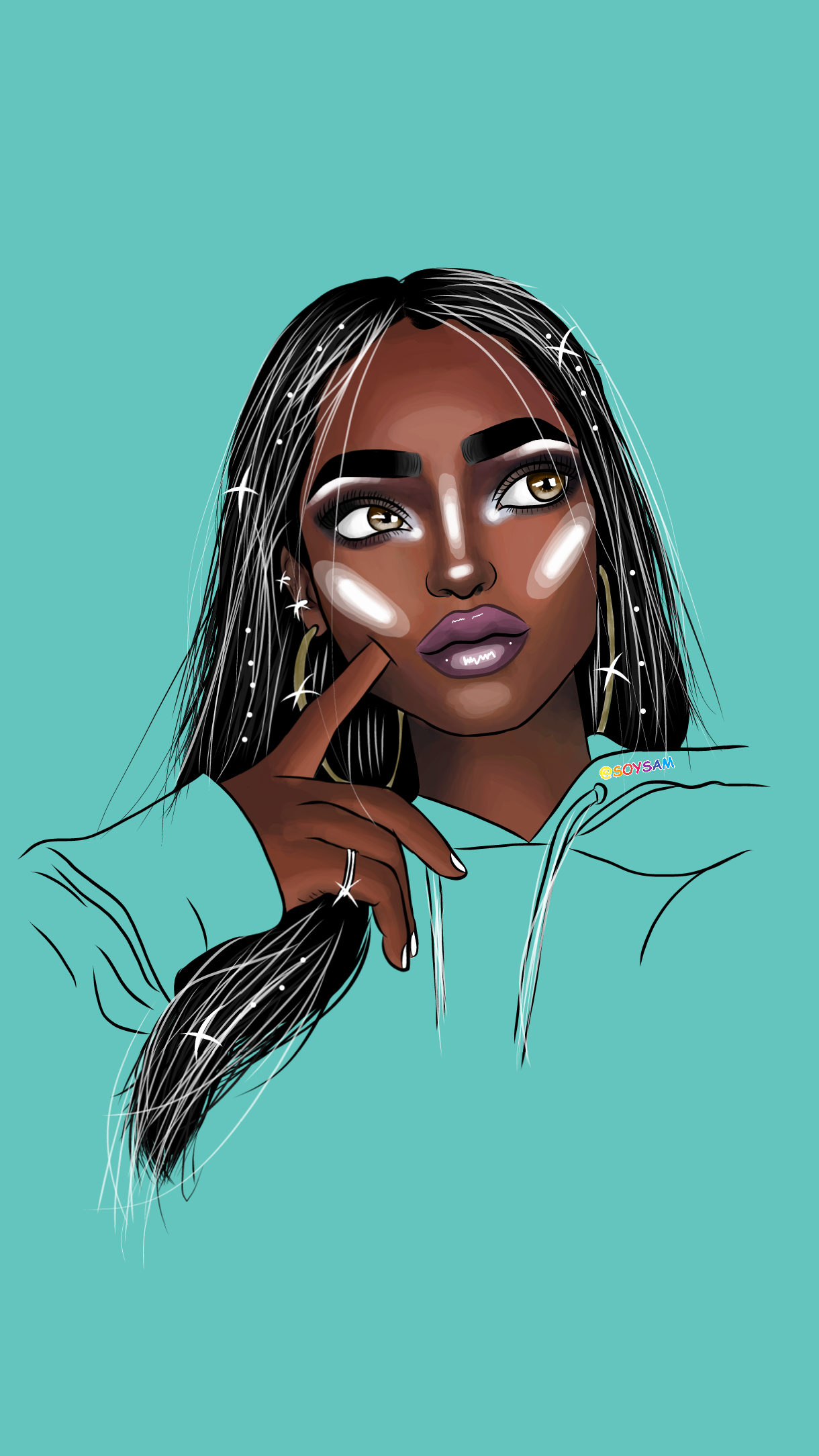 💙 MIS DIBUJOS #21 | Chica, al estilo Tumblr. Paso a paso.💙 — Steemit, image size:1220x2168