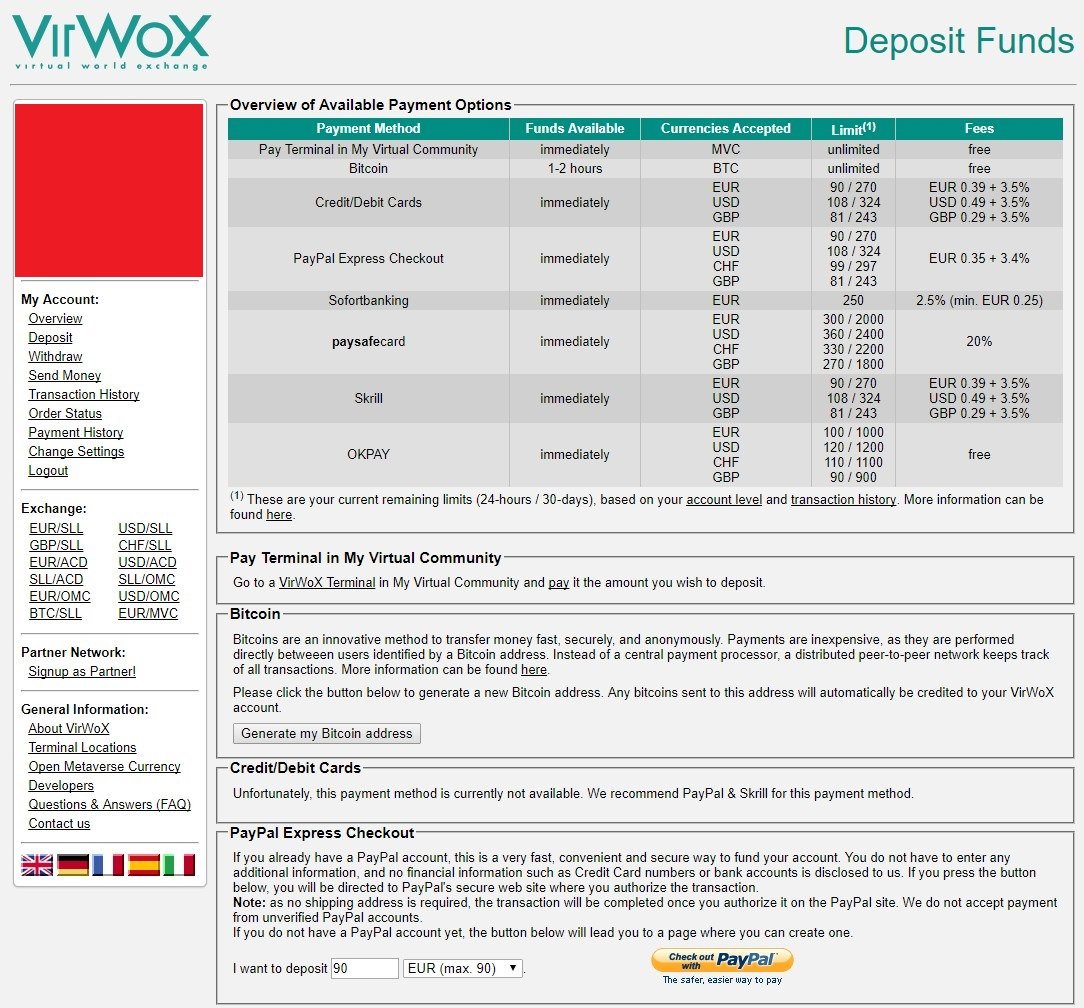 VirWoX 가상화폐 해외 거래소 신용카드 PayPal로 비트코인 구매하기 재정거래 — Steemit