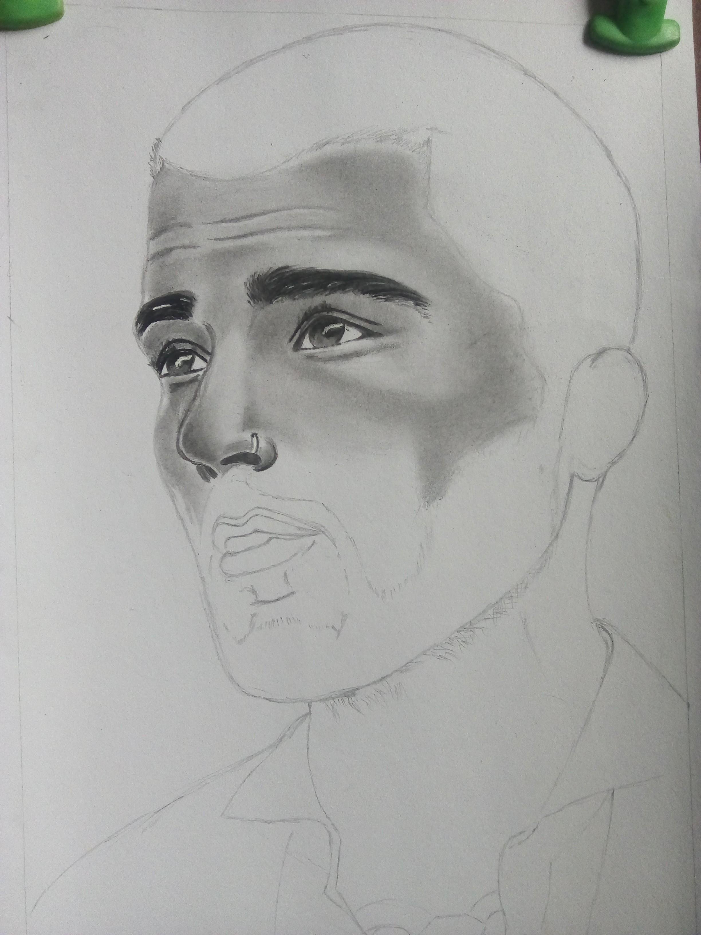 ZAYN MALIK DRAWING STEPS by @charm29 — Steemit, image size:2448x3264