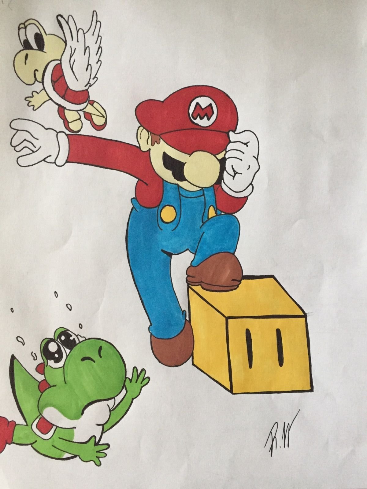 Super Mario Drawing — Steemit, image size:1200x1600