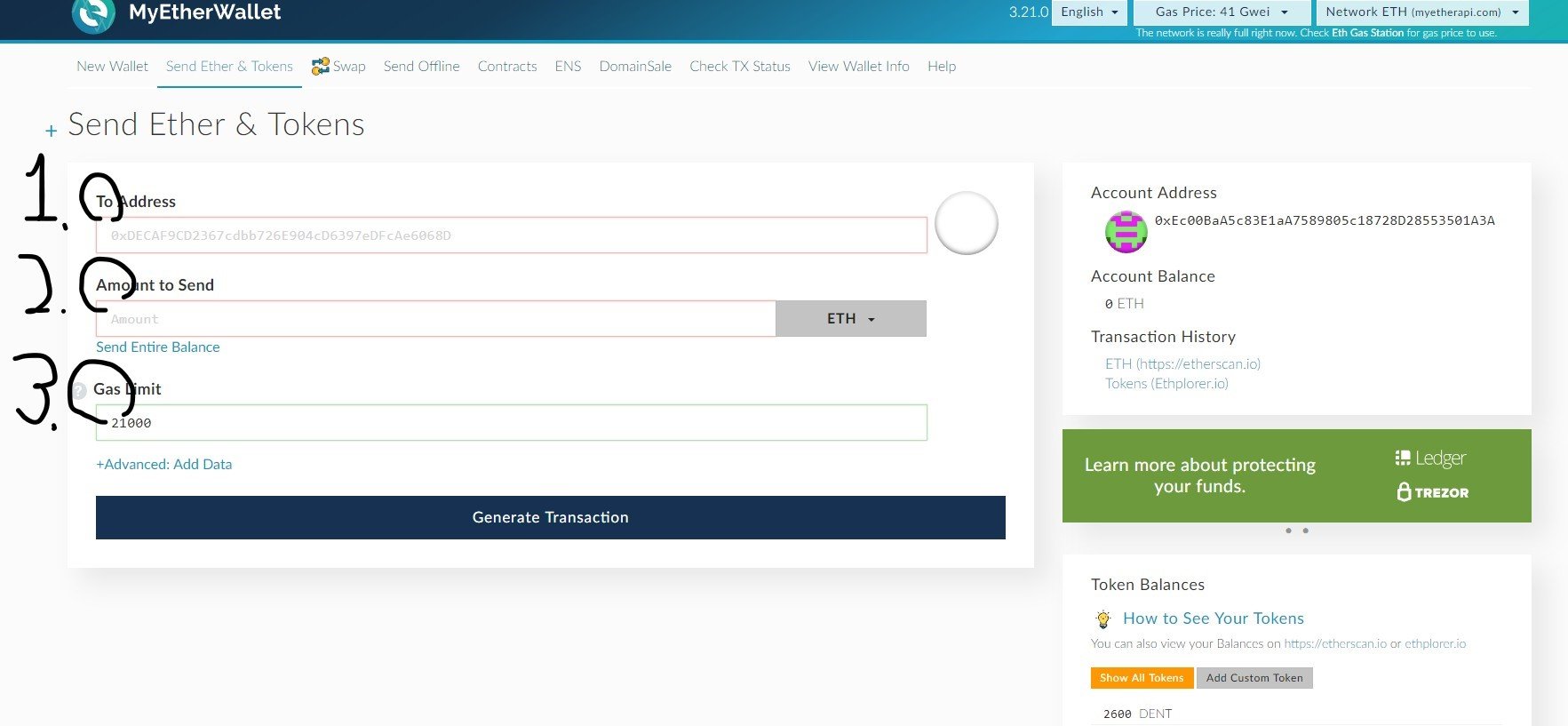 마이이더월렛(myetherwallet) 사용법 3탄 - 코인 토큰 전송 — Steemit