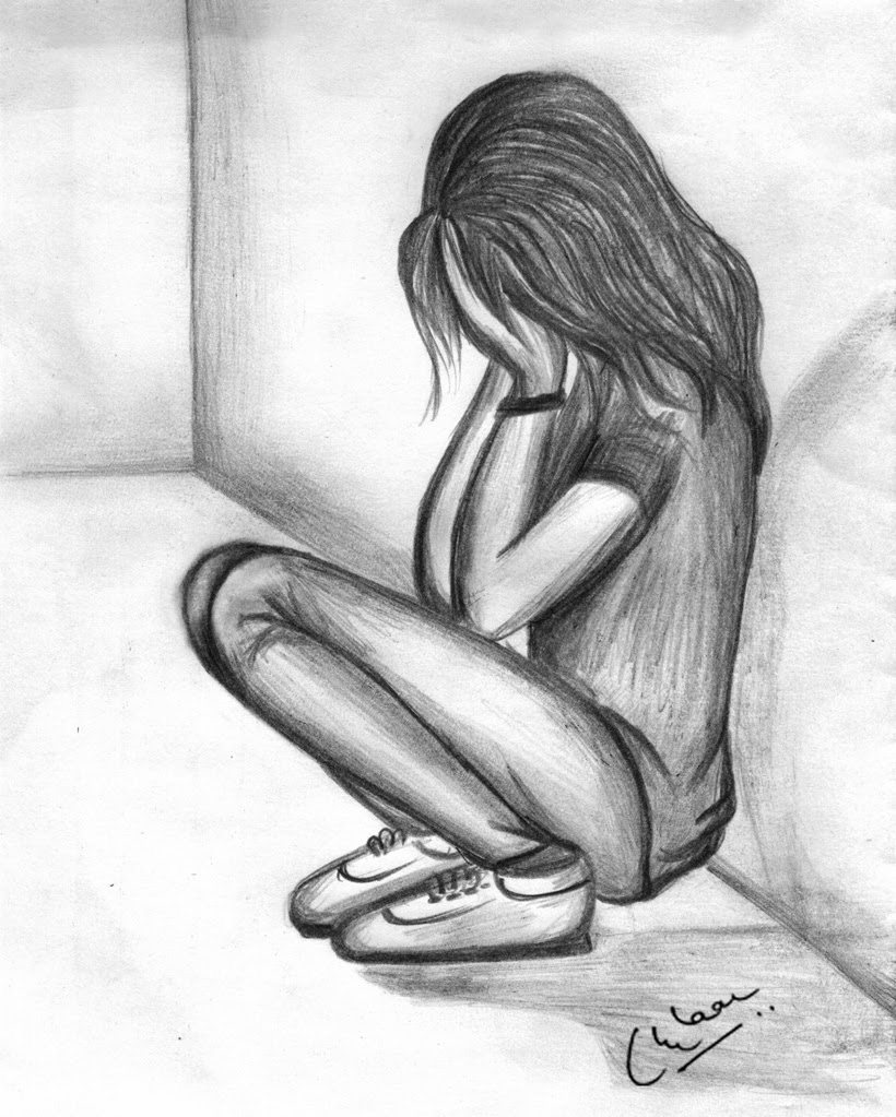 unhappy Love Pencil Drawing Love Failure unhappy Boy — Steemit, image size:820x1023