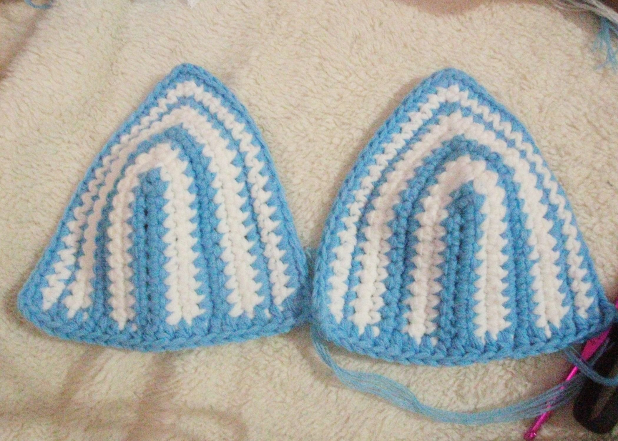 How to Make A Crochet Bikini Top - Crochet Tutorial Lesson No. 5 — Steemit, image size:2100x1500