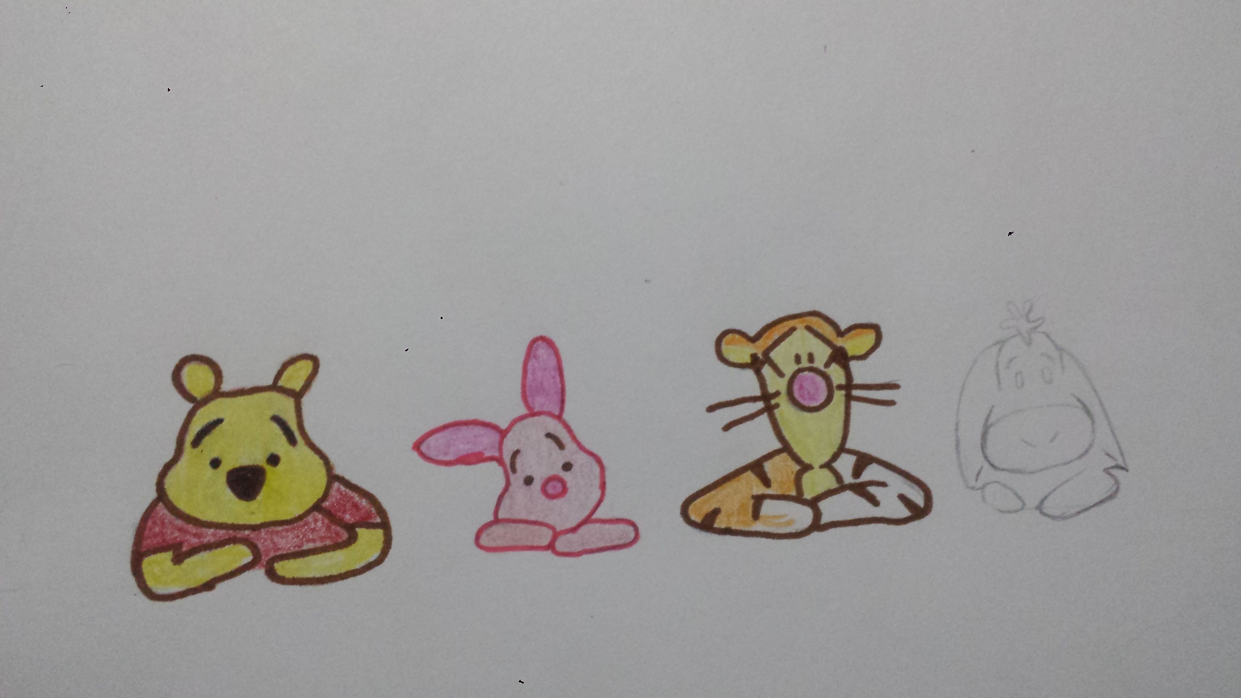 A Simple Drawing For Every Beginner: Pooh and Friends — Steemit, image size:4128x2322