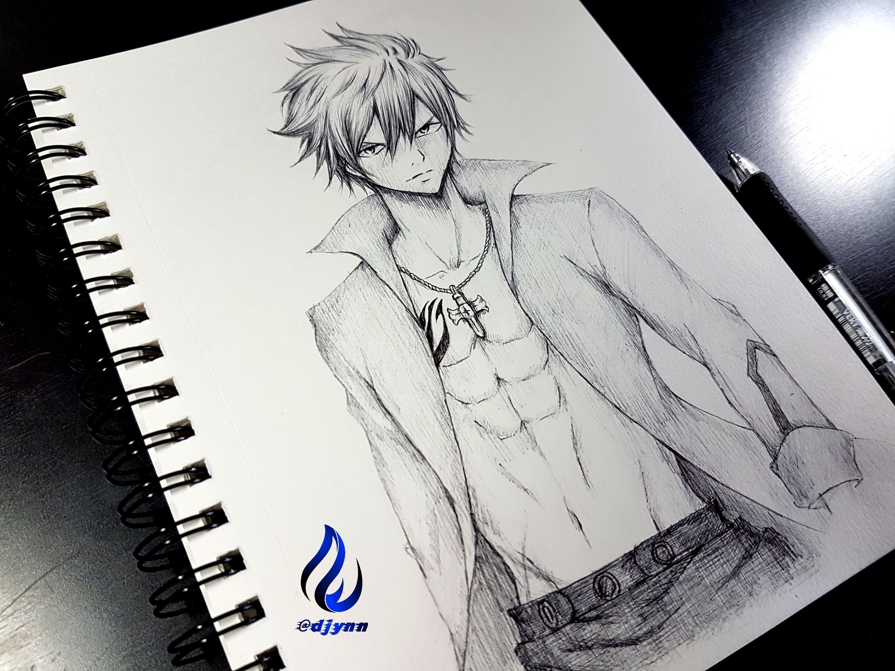 Ballpoint pen fan art - Gray Fullbuster ☆ ボールペン画