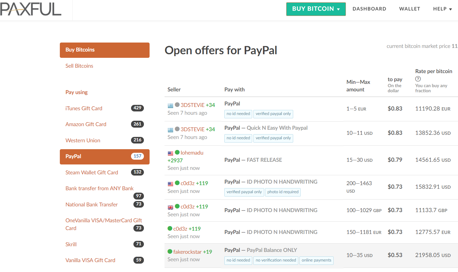 팍스플 Paxful과 Virwox 페이팔Paypal로 결제하기 — Steemit