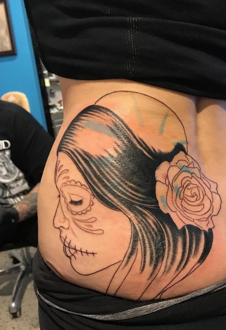 My tattoo of La Catrina! — Steemit, image size:879x1281