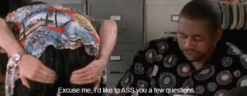 Ace ventura talking with his butt