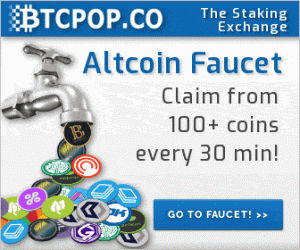 Btcpop's Proof of Stake Coins Faucet referral image