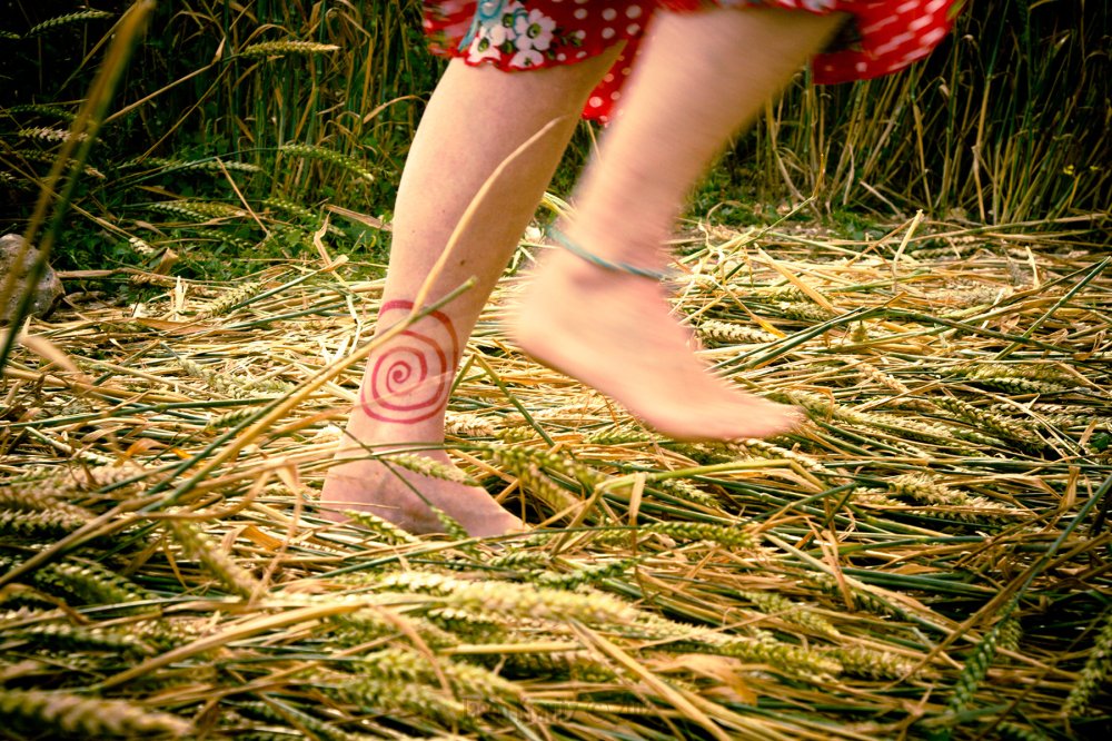 dancing in the wheat