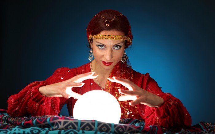 Fortune Teller blue fortune teller girl redheads woman 2560x1600