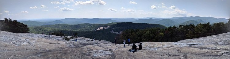 At the summit of Stone Mountain panorama