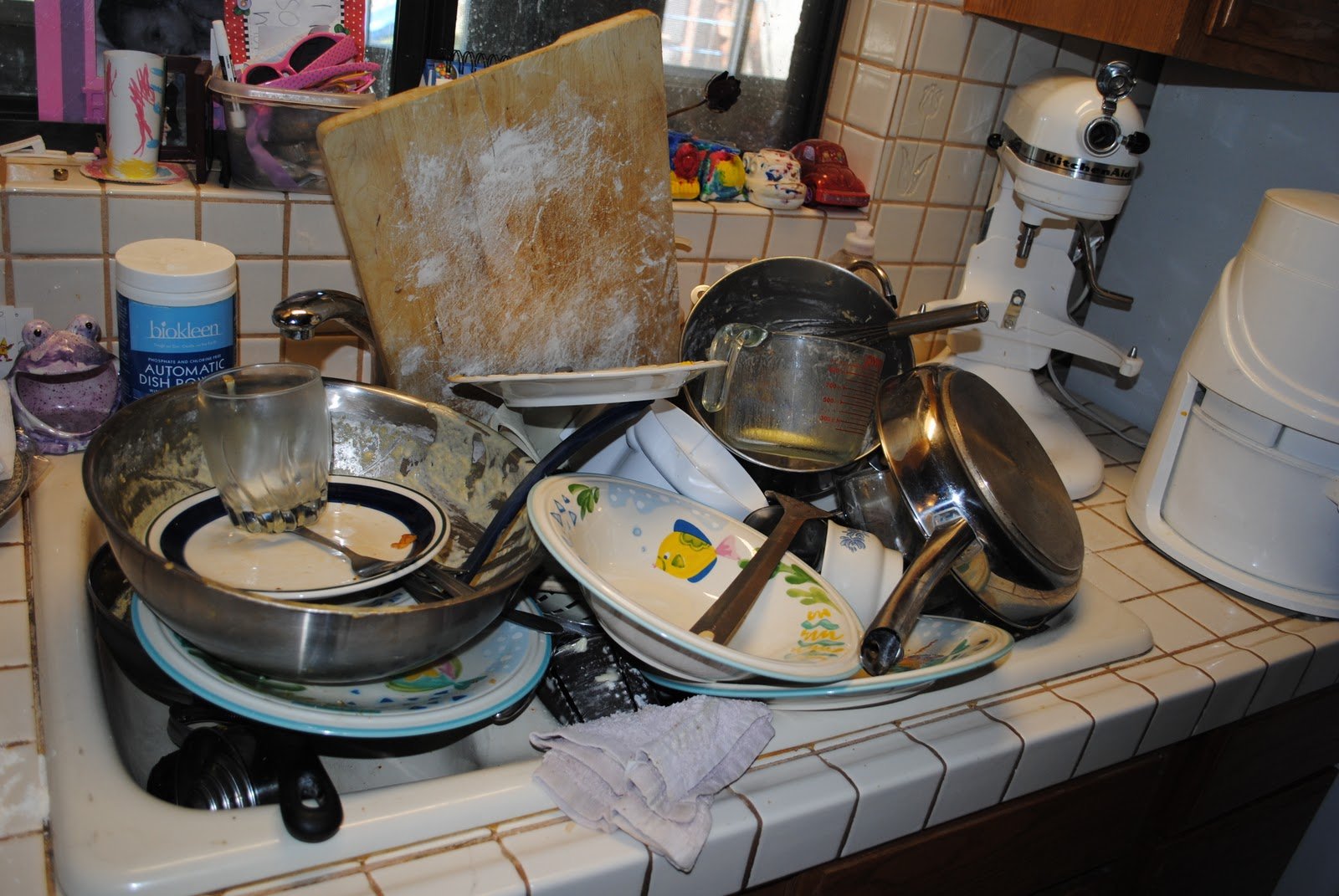 Image result for stack of dirty dishes