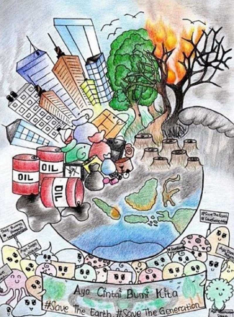 Save The Earth Save The Generation Drawing The Lines Of Doodle