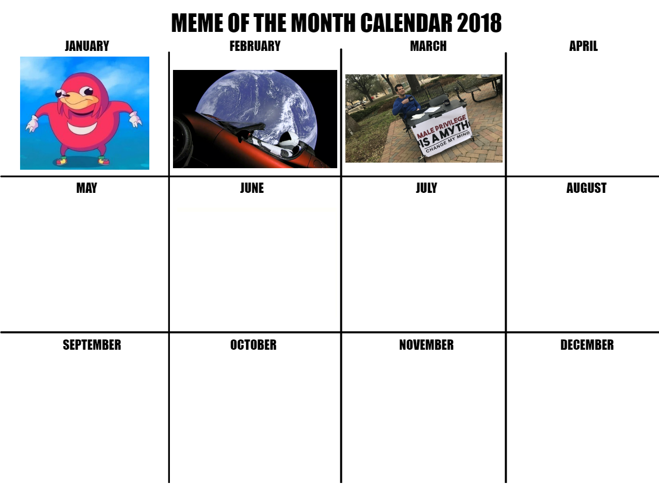 Meme Calendar So Far Steemit