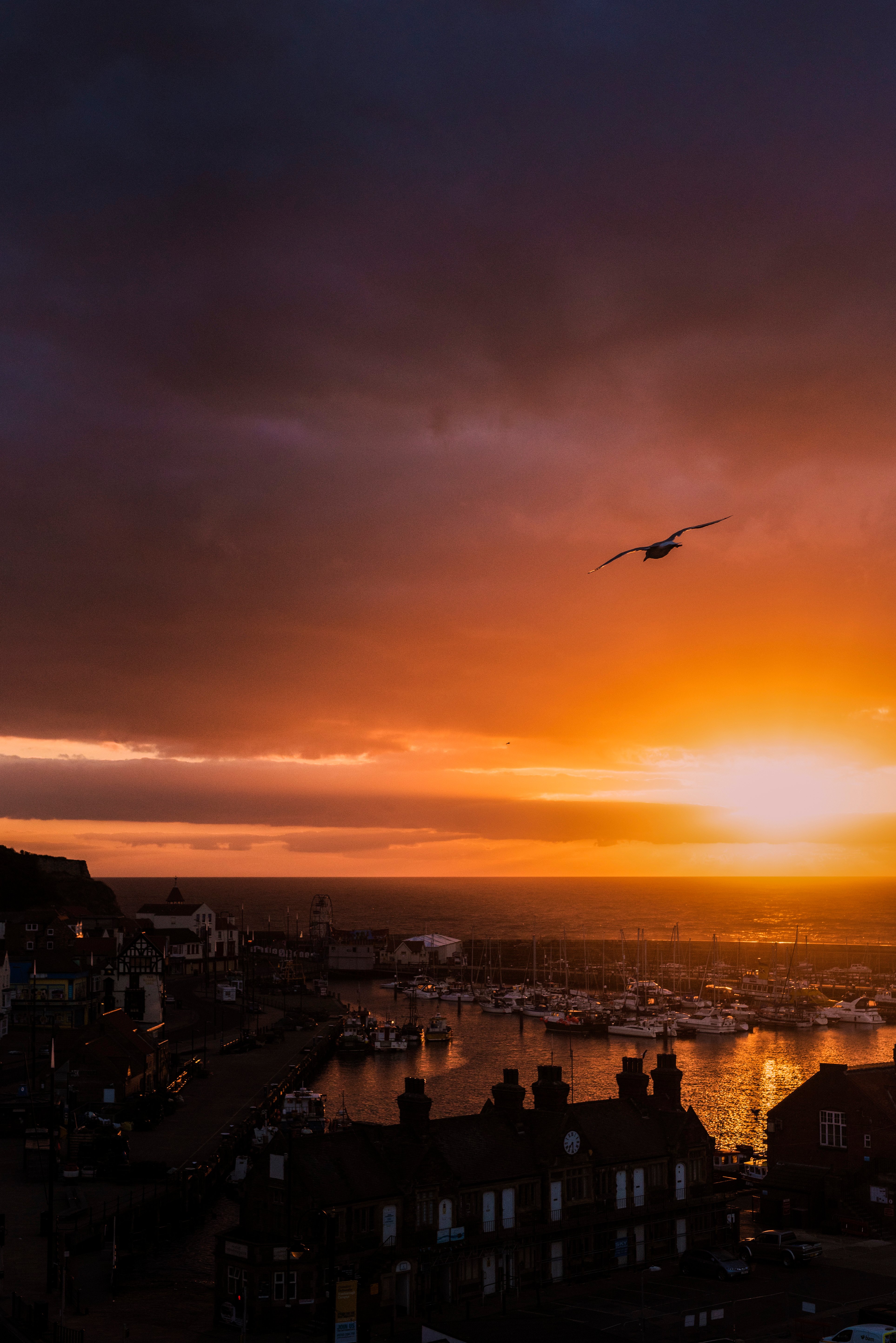 Sunrise over Scarborough UK pic 1