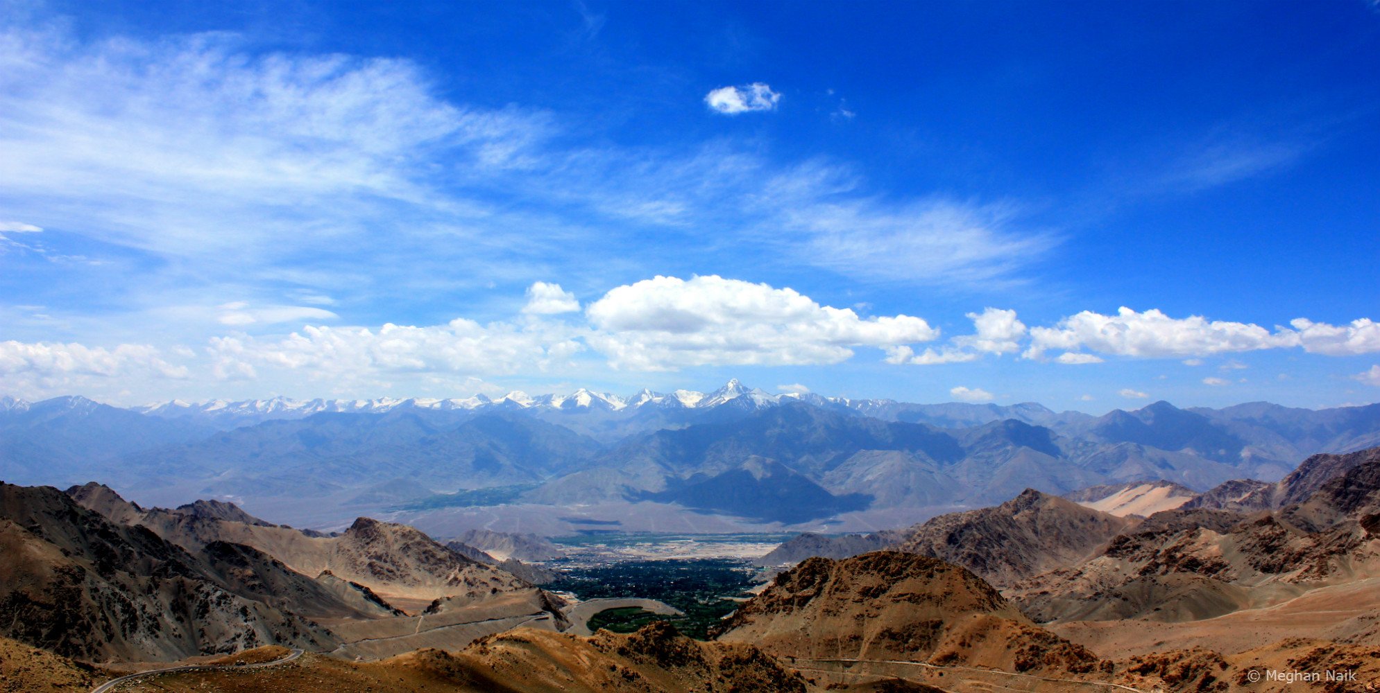 View of Leh City from Khardung-La