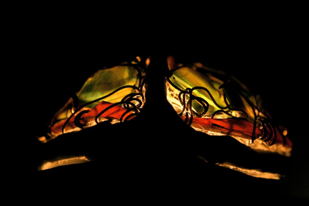 Turtle Lamp Gets A New S Broken Shade Made From Stained After Thinking About It For A Few Days I Made Shade The Lamp And S Turtle With Some Stained Glass