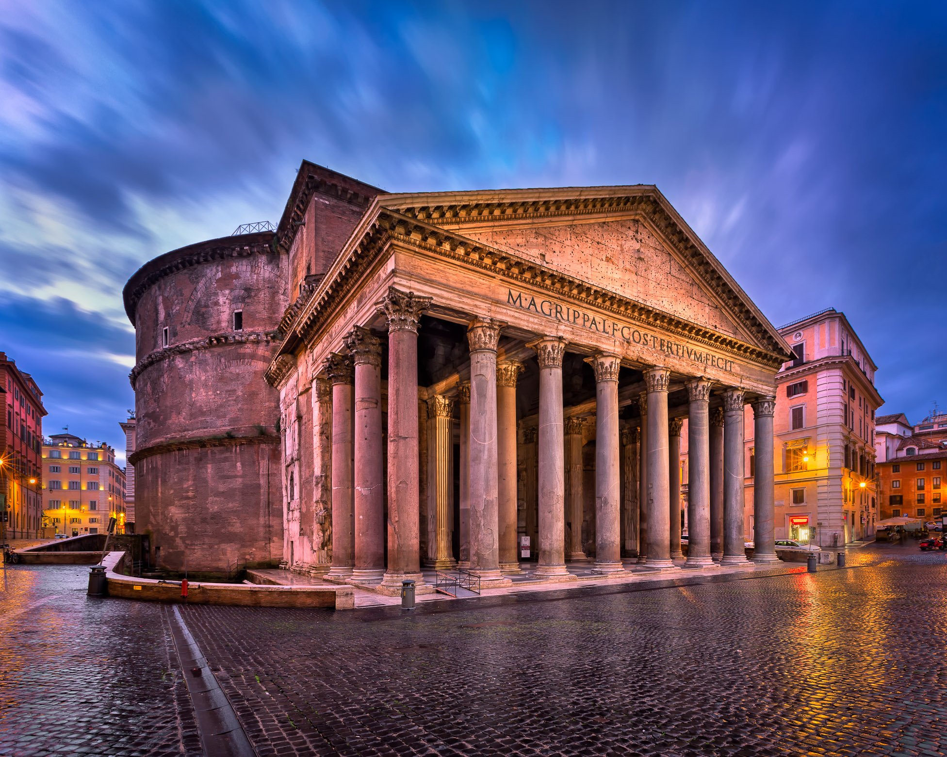 Piazza della Rotonda and Pantheon in the Morning, Rome, Italy