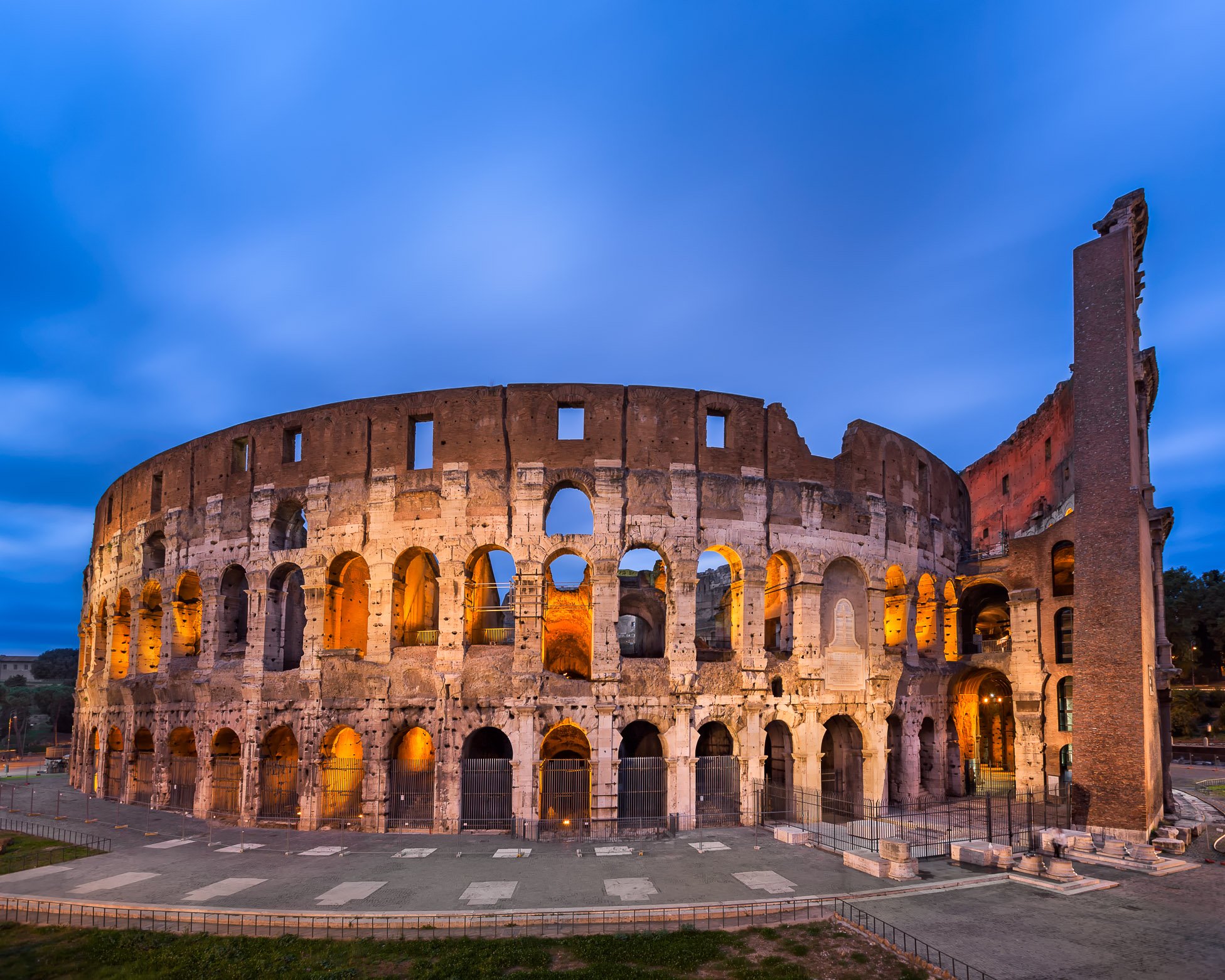 Colosseum or Coliseum, also known as the Flavian Amphitheatre in the Evening, Rome, Italy