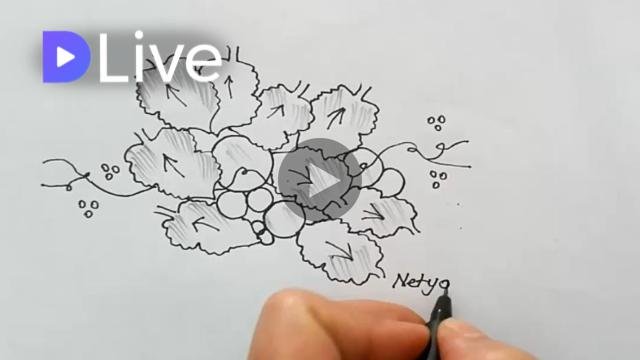 Easy Leaf Pattern Drawing Kolay Yaprak Deseni Cizimi Steemkr