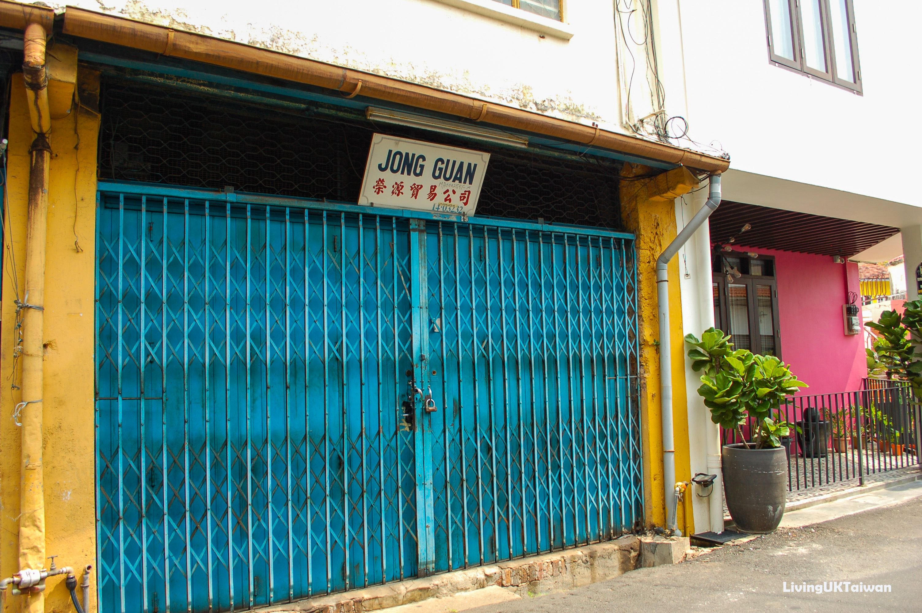 Blue doors at Malacca Malaysia