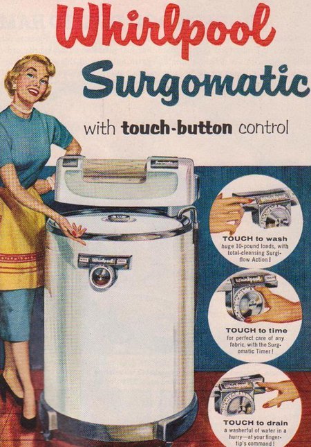 Retro Laundry Machine Advert Image