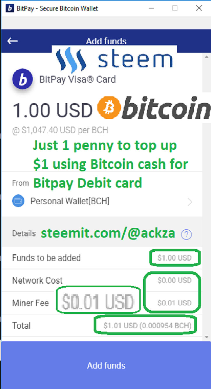 Bitpay Visa Debit Card Now Accepts Bitcoin Cash Top Ups And I Just - 