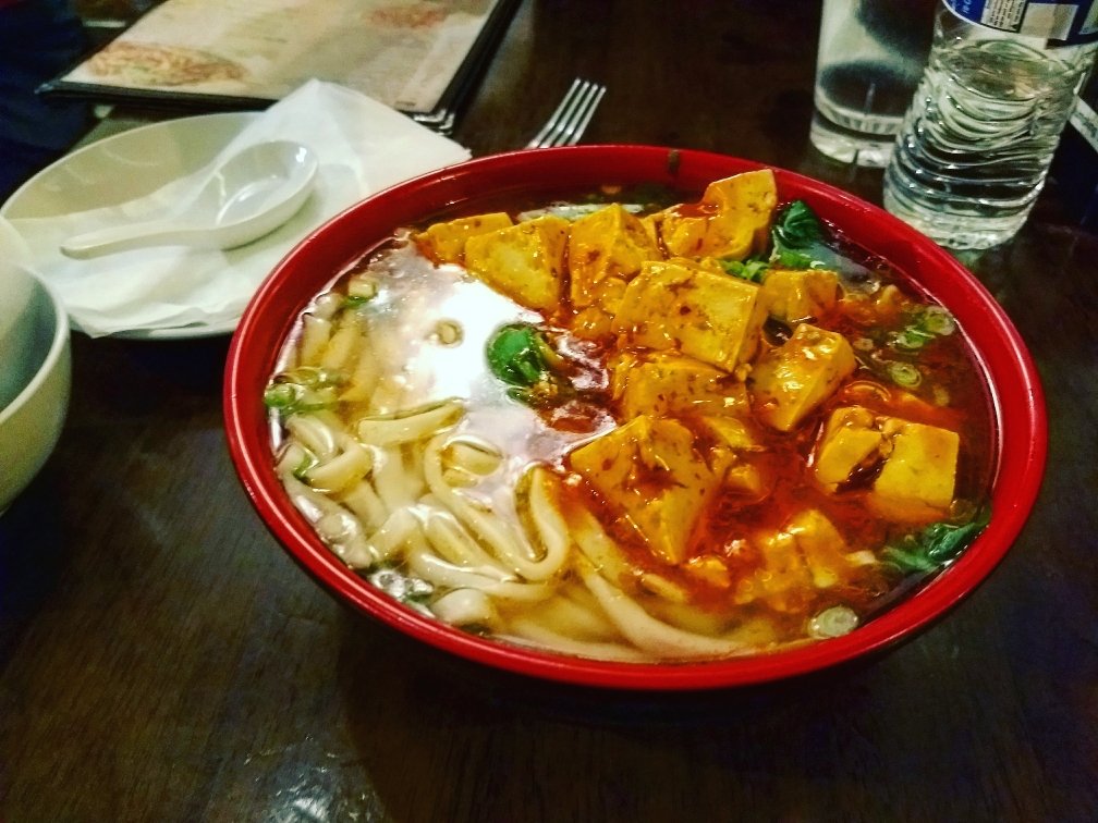 Mapo Tofu Noodle Soup Veg At Dim Sum Garden China Town Philadelphia