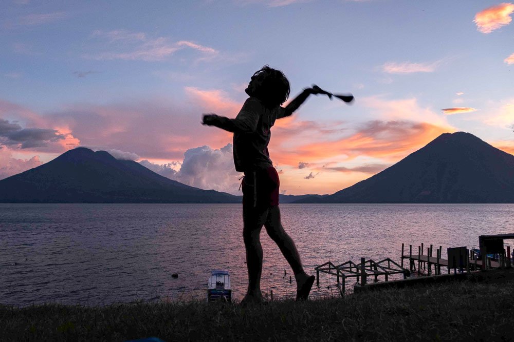 Nash Practices Basher Atitlan Sunset