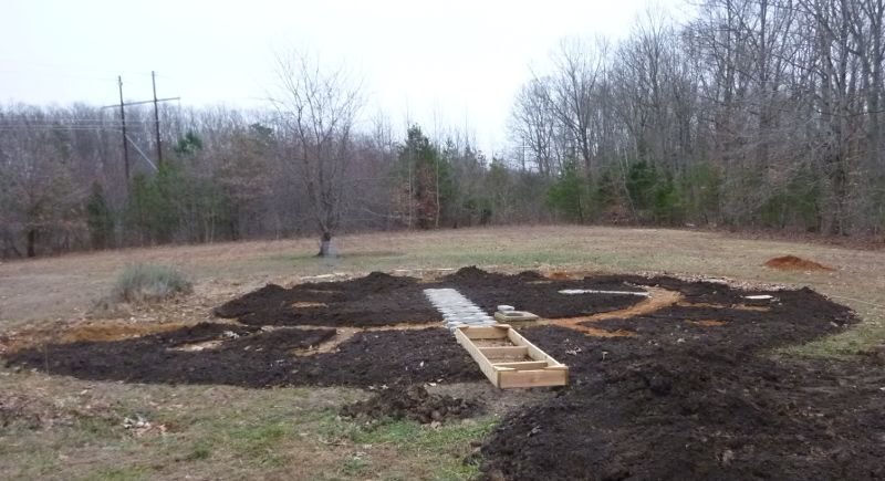 View of garden from front