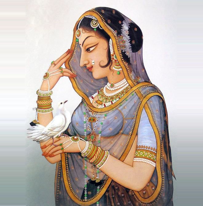 The Traditional Indian Rajput A Beautiful Rajasthani Paintings