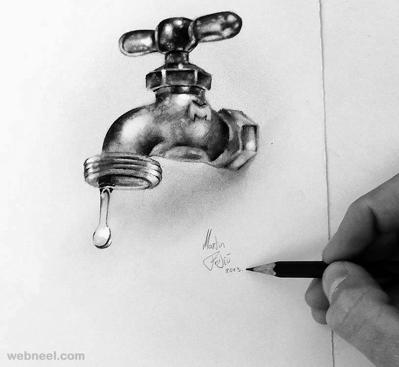 Drawing By Pencil Amazing 3d Art