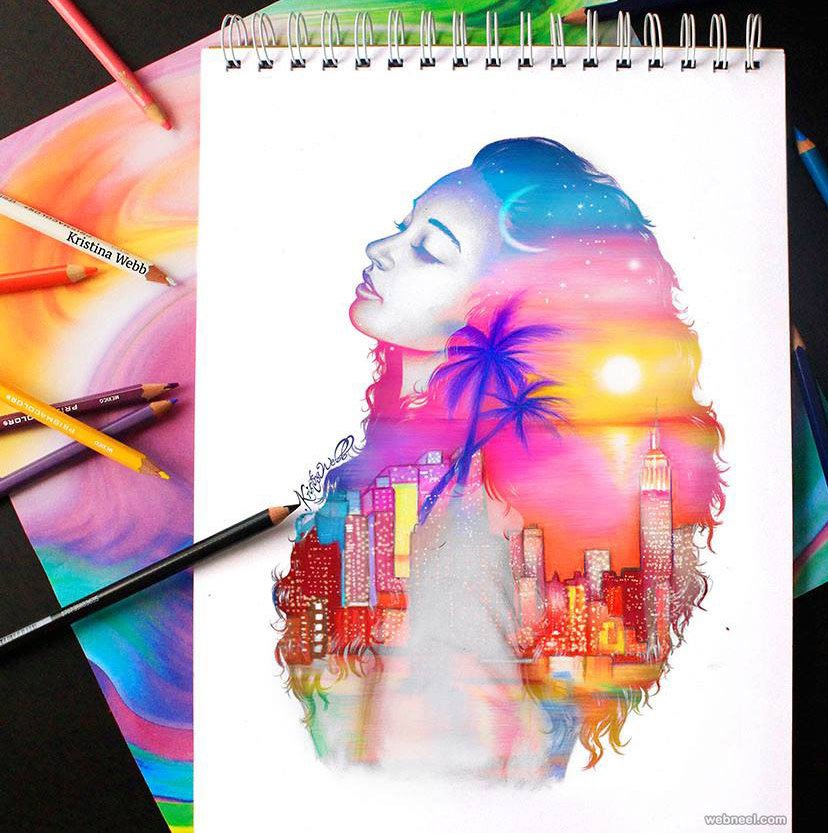 Beautiful Color Pencil Drawings And Creative Art Works Steemkr Additionally, drawings can be done on a variety of paper types and colors. color pencil drawings and creative art