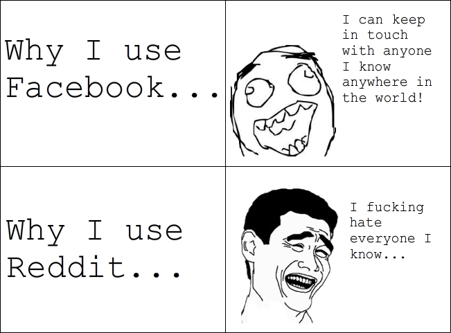 Image result for reddit vs facebook