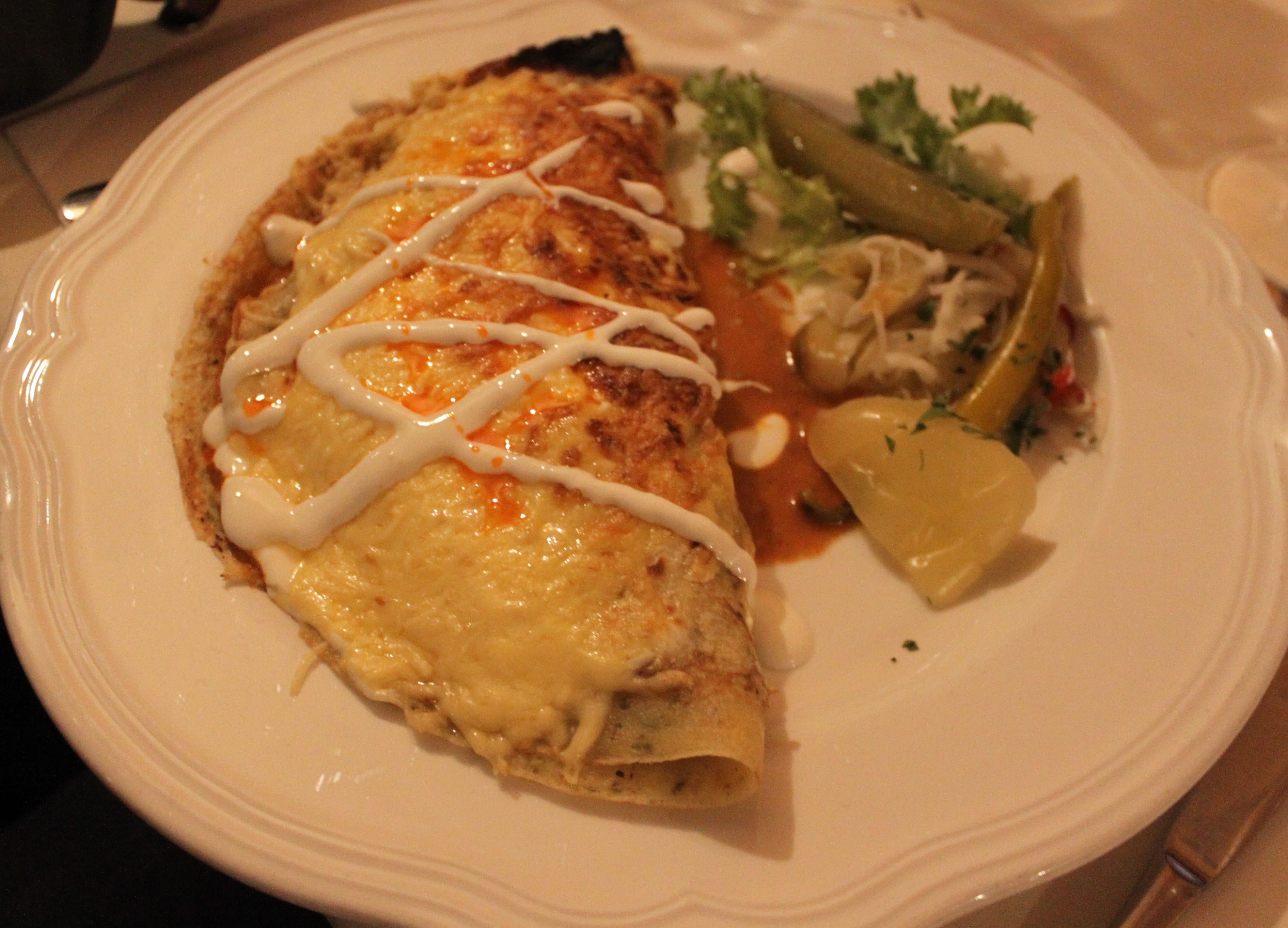 veal goulash with pancake