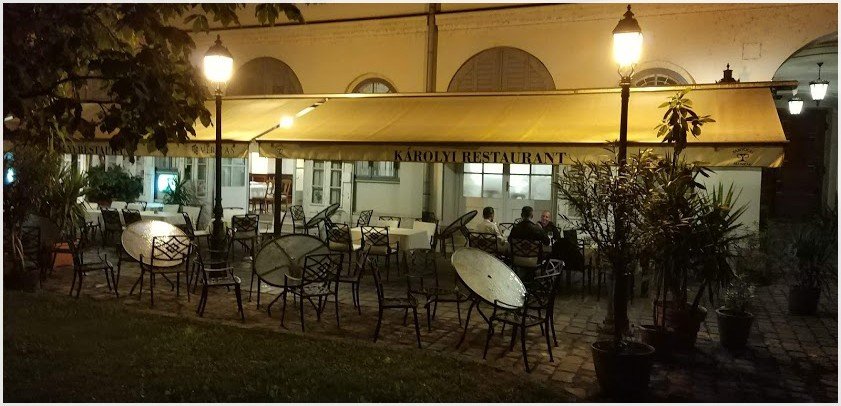 The wine dinner is served in a beautiful environment.