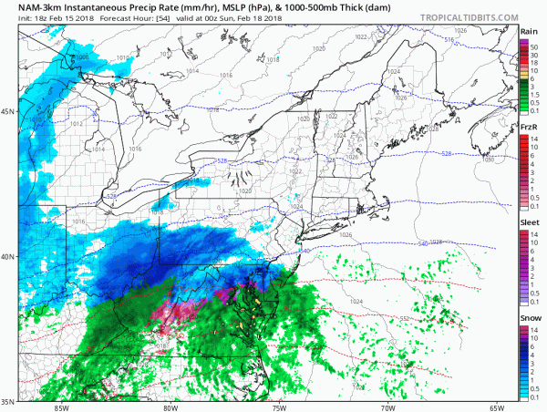 Snow Forecast Amounts Raised Weather Service 02172018