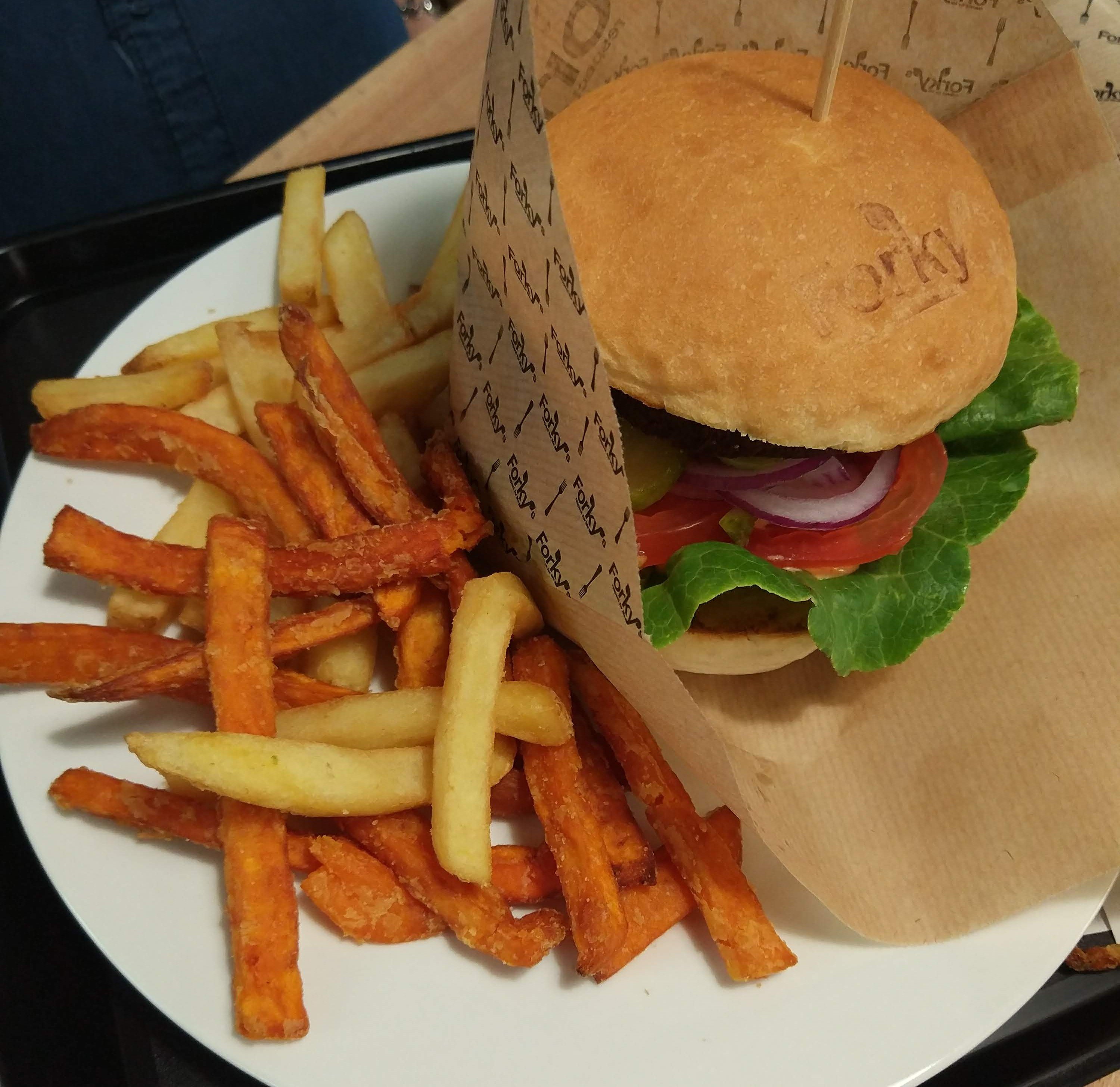 The first time I eat a vega-burger in history