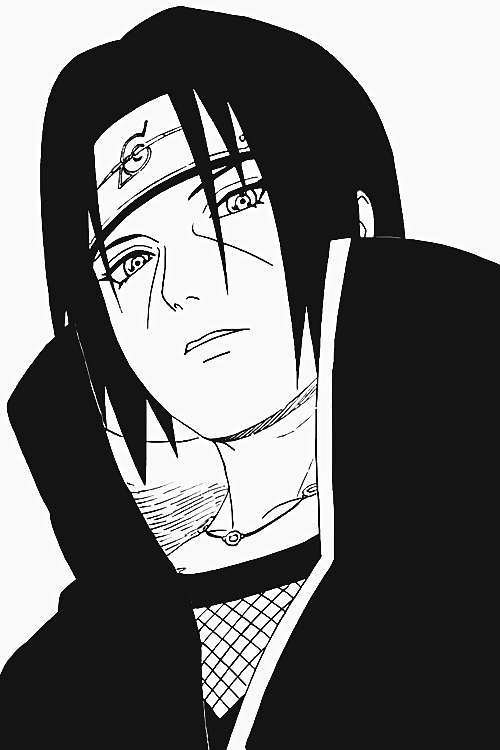 Itachi Uchiha Black And White Outline - vrogue.co