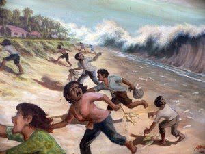  Lukisan  Gunung  Krakatau Meletus  Rahman Gambar